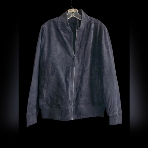 Blank NYC Suede Bomber In True Blue Size S NWT - Picture 7 of 10